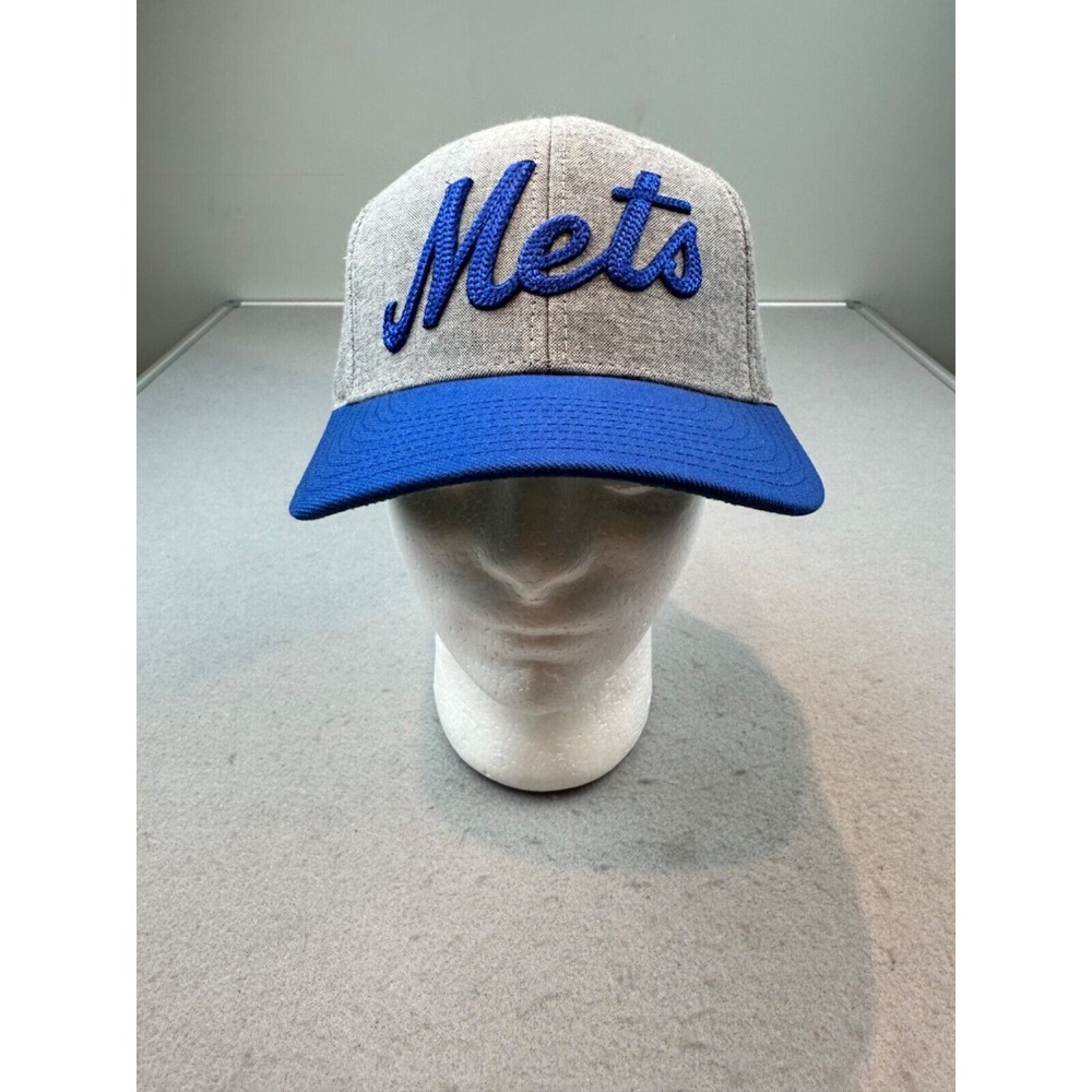 New York Mets Snapback Cooperstown Collection Felt‎ Script Grey/Blue